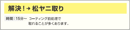解決！ 松ヤニ取り